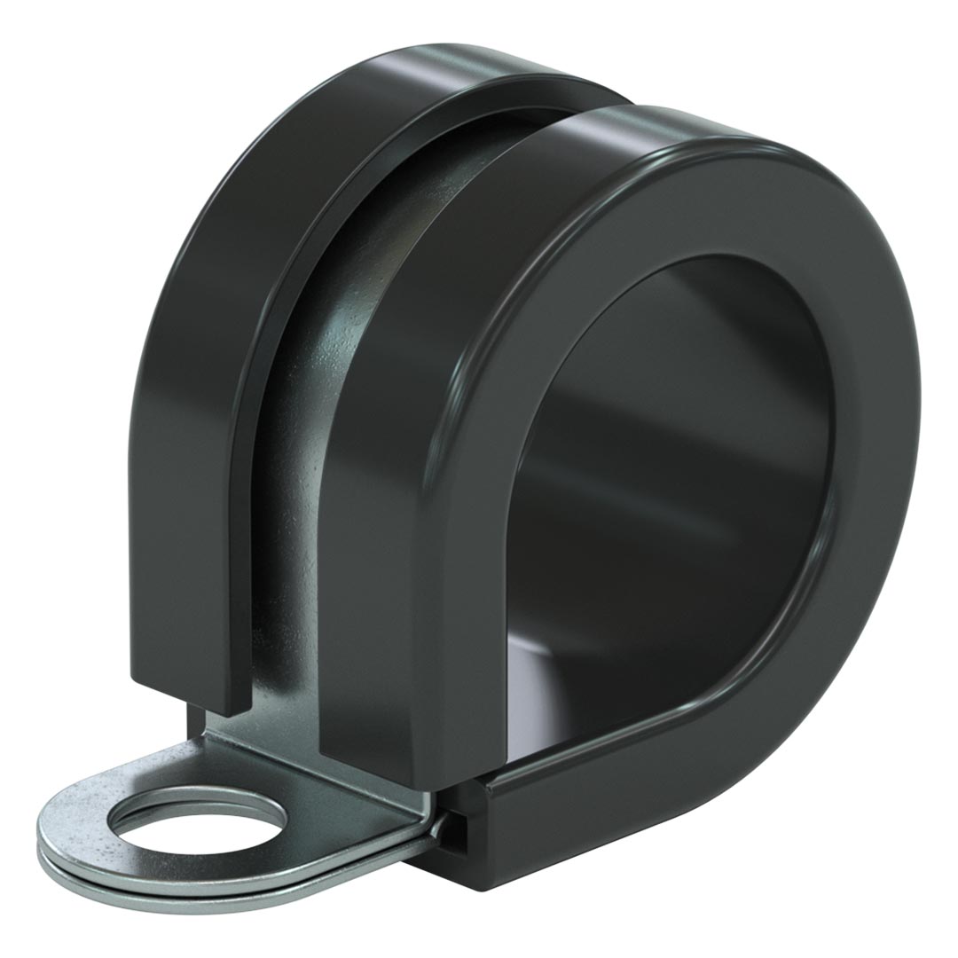 P-Clip 17mm, Steel, Rubber Lined - RE7249 — Reacton Fire Suppression